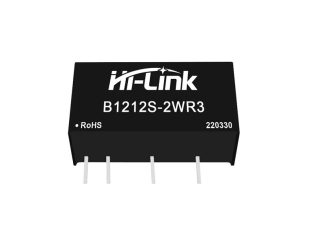 Hi-Link 12V to 12V 2W 167mA DC to DC Isolation Voltage 1500VDC Power Module Converter B1212S-2WR3