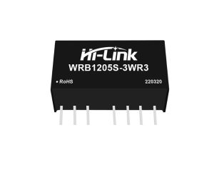 Hi-Link 12V to 5V 3W 600mA DC to DC Isolation Voltage 1500VDC Power Module Converter WRB1205S-3WR3