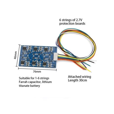 Generic Farra Capacitor Protection Board Balance Board 2.716V Lithium Titanate Battery Protection Board with Indicator Light 2