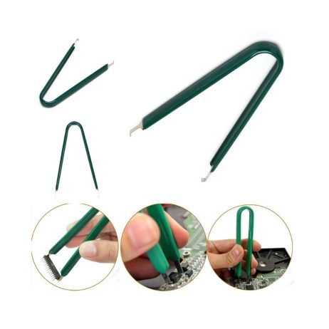 Generic Green IC Extractor U Type Insulation Clip Welding Auxiliary Tool 3