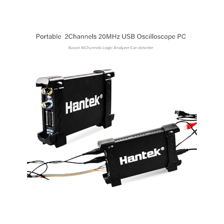 Hantek 6022BL PC-Based Oscilloscope; 20MHz Bandwidth; 48MS/s Sample Rate; 16 Channels Logic Analyzer