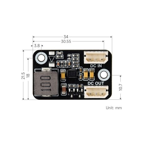 Waveshare Serial Bus Servo DC Buck Adapter, Mini Module, Design for Serial Bus Servos, Easy to Use, 7.2V Buck Regulator