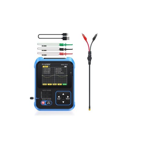 FNIRSI DSO-TC3 Oscilloscope - 3 in 1 Handheld Oscilloscope & DDS Signal Generator & Transistor Tester, 500Khz Bandwidth 10MSa/s Sampling Rate, 6 Types of Waveforms