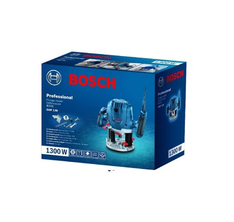 Bosch GOF 130 Corded Electric Router, 1,300W and 28,000 rpm Maximum rotational speed