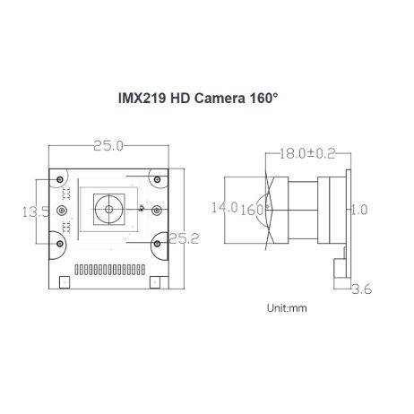 Hiwonder Hiwonder Wide Angle Sony IMX219 HD Camera 160 Degrees 2