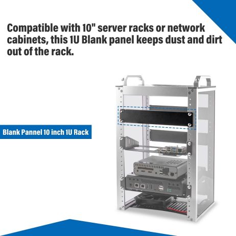 DeskPi RackMate Accessories Blank Panel 10 inch 1U Rack