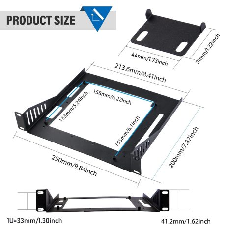 DeskPi RackMate Accessories Mini ITX Shell 10 inch 1U Rack