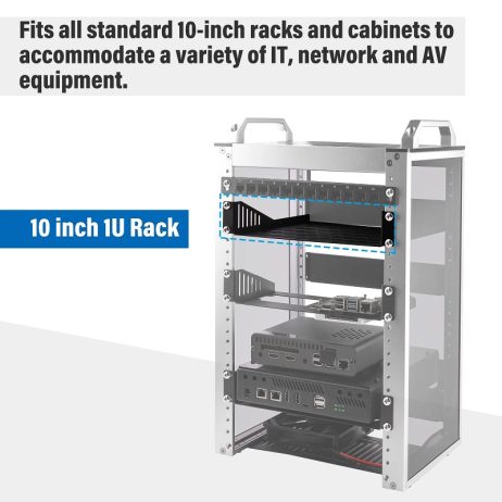 DeskPi RackMate Accessories Rack Shell 10 inch 1U Rack