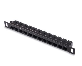 DeskPi Rackmate Accessories Network Patch Panel 12 Port CAT6 10inch 0.5U