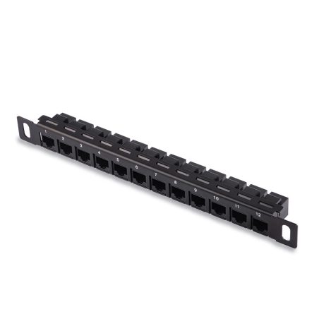 DeskPi Rackmate Accessories Network Patch Panel 12 Port CAT6 10inch 0.5U