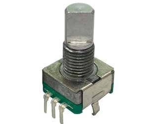 Hongyan EC11H 7CE15P1ZD15F7 Rotary Encoder with Push Button Switch Vertical Plug-in 5-pin 360-Degree