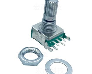 Hongyan EC11J 5DM20P1ZY15F7 Horizontal Encoder with Switch EC11 Incremental Pulse Rotary Switch15mm