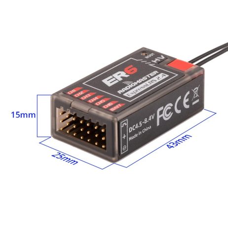 Radiomaster ER6 2.4GHz ELRS PWM Receiver